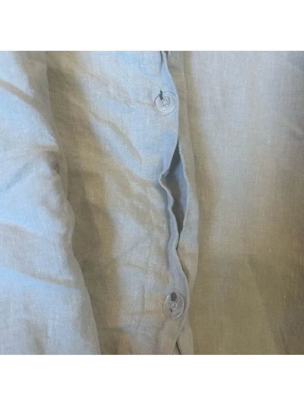 Pottery Barn Duvet Cover 100% Linen Oatmeal Brown Minimalist Queen
